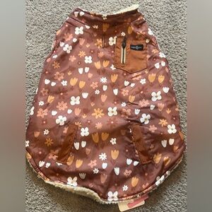 Lucy & Co Floral Reversible Dog Jacket with Pocket.  Size Large